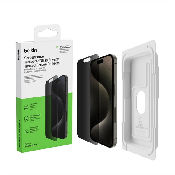Protector de pantalla Belkin ScreenForce TemperedGlass para iPhone 15 Pro