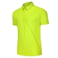 thumbnail image 5 of HCNTES Men's Polo Shirts Long and Short Sleeve Cotton Blend Heather Moisture Wicking Casual Collared Shirts,XXL Green, 5 of 5