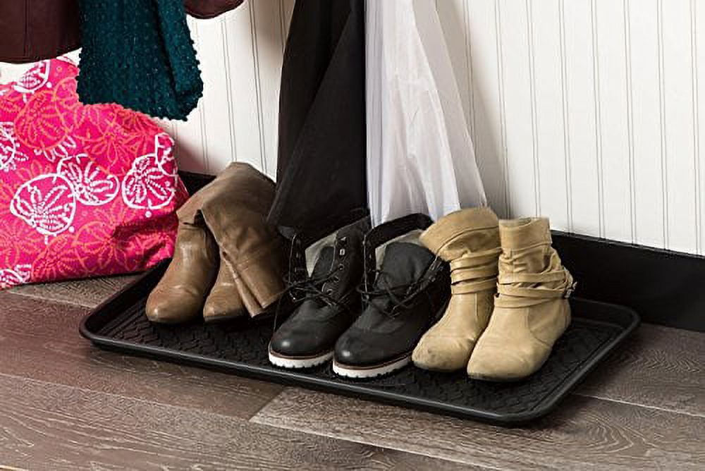 Falflor Set of 3 Boot Trays for Entryway 30×15 Indoor Outdoor