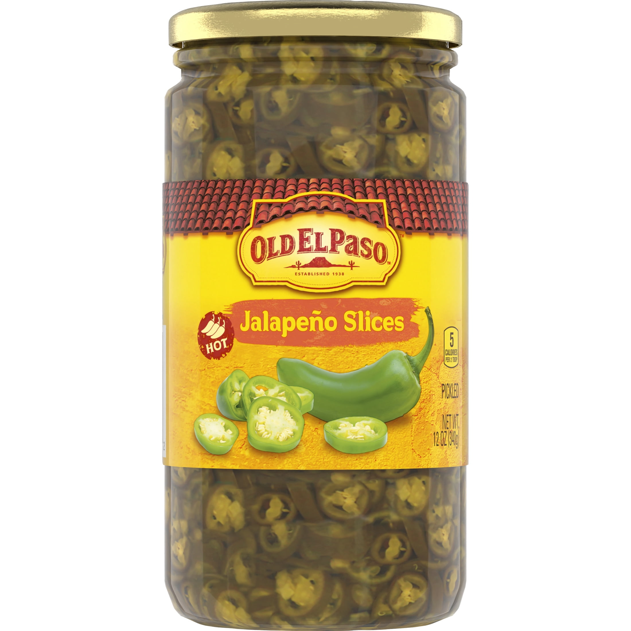 (12 pack) Old El Paso Hot Pickled Jalapeño Slices, 12 oz.