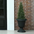 thumbnail image 5 of 2 Pack 3ft Artificial Cedar Topiary Trees for Outdoors, Fake Cypress Plants with Solar Light String, Faux uv resistant Plants for Home Front Porch Decor, Housewarming Gift, 5 of 9