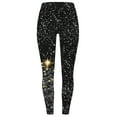 thumbnail image 4 of Christmas Leggings Womens Xmas Tree Snowflakes Print Stretchy High Waist Pants Slimming Holiday Party Outfits (XL, Black #C), 4 of 6