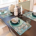 thumbnail image 6 of Coastal Seashell Placemats Set of 4 Ocean Nautical Table Mats Washable Place Mats for Home Party Indoor Kitchen Dining Table Decoration 12x18 Inch, 6 of 6