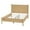 Light Natural Wood, variant on Beaumont Lane Mid-Century Rounded Leg Queen Bed in Soft Brown