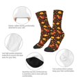 thumbnail image 3 of Uemuo Thanksgiving Turkey Printed Kids Boys Socks Seamless Crew Socks Crazy Funny Athletic Sport Socks for Children, 3 of 5
