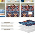 thumbnail image 4 of Yayeee Foldable Storage Basket for Shelves with Handles Set of 2 Waterproof Cloth Bins, Blue Abstract Eagle, 4 of 7