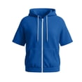 thumbnail image 6 of WRFWUL Womens Zip Up Short Sleeve Hoodies Open Front Fall Hooded Pullover Sweatshirt with Pockets, 6 of 7