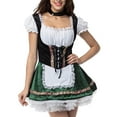 thumbnail image 1 of TopLLC Costume d'Oktoberfest pour Femmes, Costumes de Soubrette d'Halloween en Velours à Lacets, Robe d'Été pour Femmes, Robe Blanche, 1 of 6