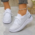 thumbnail image 2 of Rokment Sparkly Rhinestones Orthopedic Wedges Walking Work Shoes for Women Breathable Comfortable Knitted Platform Non Slip Nursing Sneakers White Size 6.5, 2 of 6