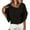 Black, variant on GERsome Women Casual Short Sleeve Tops Asymmetrical Neck Shirt Casual Work Tunic Blouses