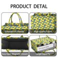 thumbnail image 4 of Large Capacity Tote Bag,Yellow Lemon Fruit Leaves BlackWhite Pattern Handbag Fashion Luxury Tote Bag,15.7"x13"x 5.1" Inches,Laptop Compatible, 4 of 6