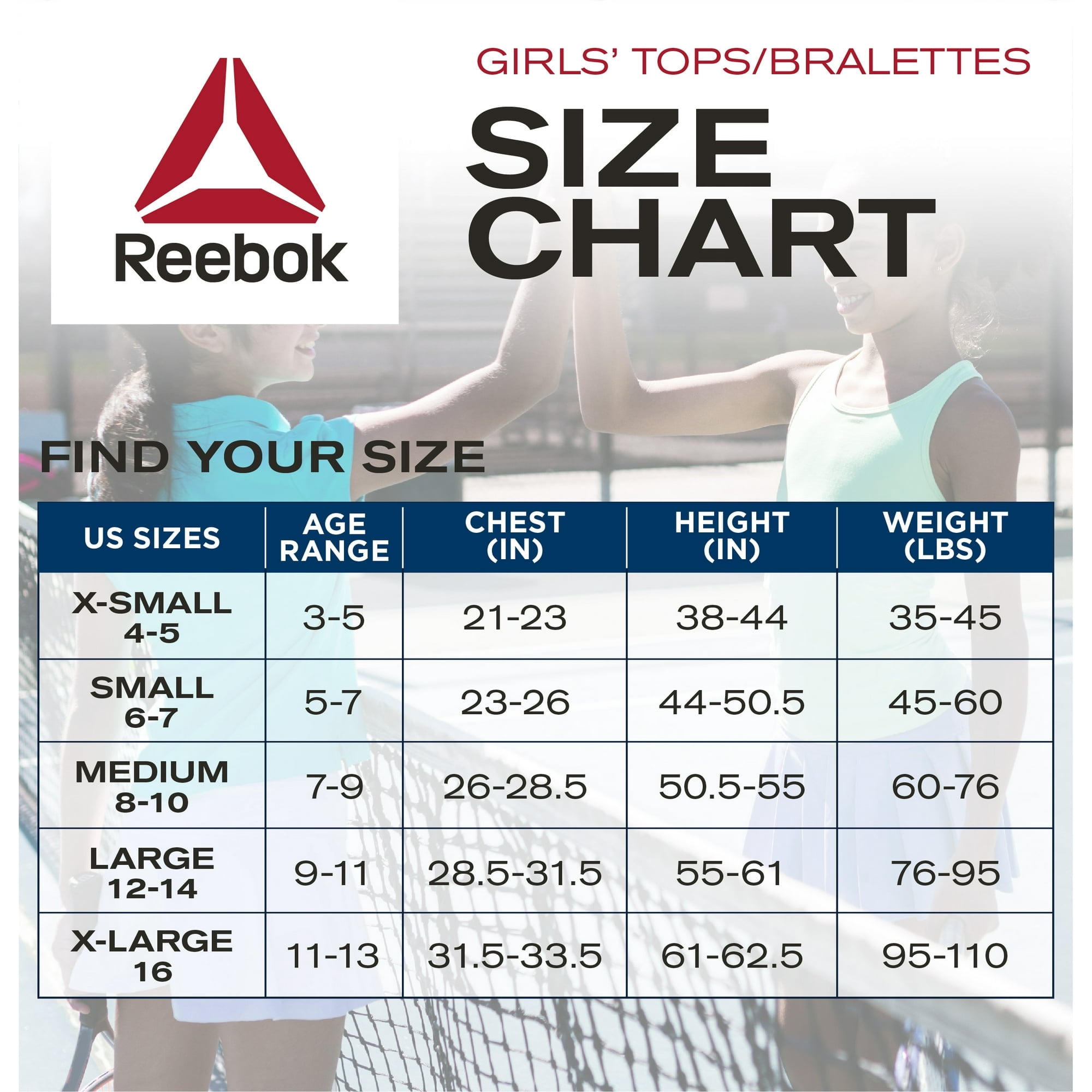 Reebok Girls Seamless Bra Strappy Bralettes, 2-Pack Size S-XL