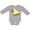 AC-Heather Grey, variant on Inktastic Easter Duck Triceratops Boys or Girls Long Sleeve Baby Bodysuit