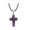 E, variant on Natural Stone Cross Necklace Pendant Color Pattern Rough Stone Crystal Necklace (H,One Size)