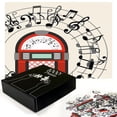 thumbnail image 2 of Ambesonne Party Jigsaw Puzzle Durable Cardboard, Antique Red Old Music Box, 1000 pcs, Red Black Grey, 2 of 5
