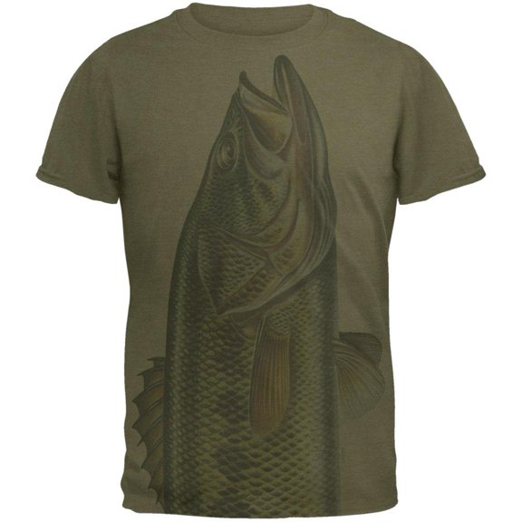 Big Bass Men's Soft T-Shirt Military Green 2XL