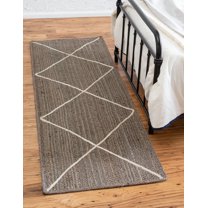 Avgari Creation Eco Friendly Grey Hand Braided Rectangle Living Room ,Office Area Rug Rag Rug Modern Carpet 2x3" Sq Feet