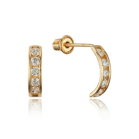 Lovearing 14k Yellow Gold Channel Stud Children Back Baby 14k Yellow Gold Channel Stud Children Back Baby S Earrings