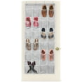 thumbnail image 4 of Simple Houseware Crystal Clear Over The Door Hanging Shoe Organizer, Large Pockets, 24 Pockets, Gray, 4 of 4