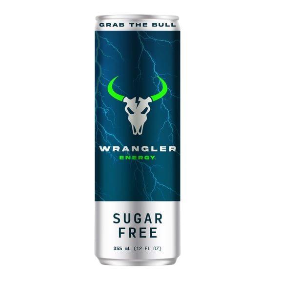 Wrangler Sugar Free Energy Drink, 12 fl. oz. Can, 114mg Caffeine, Taurine & B Vitamins