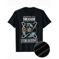 thumbnail image 1 of 1 Pce T-Shirt Graphique Unisexe de Géocaching - Design Moderne de Chasse au Trésor, Art de Boussole et de Globe Imprimé 3D, Col Ras du Cou en Coton Doux, 1 of 5