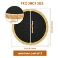 thumbnail image 2 of Qenwkxz 5PCS Wood Coasters for Drinks, 4.3 Inch Felt Absorbent Coaster, Non-Slip Drink Coasters for Coffee Tabletop Protection, Non-Stick, Suitable for Kinds of Cups Wooden Table Drink, 2 of 11