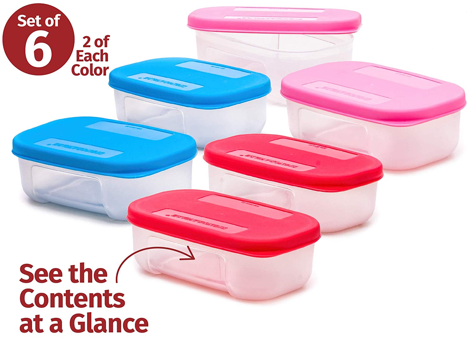 Quicker Defrost- Reusable Freezer Containers with Lids Set of 4