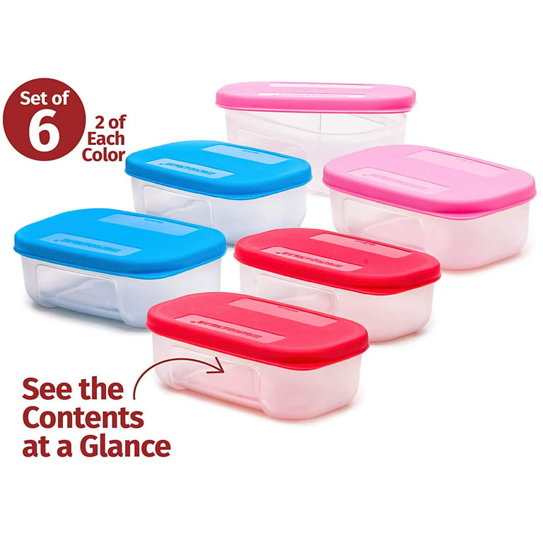 Quicker Defrost Small Reusable Freezer Containers Set of 6-4.7 oz