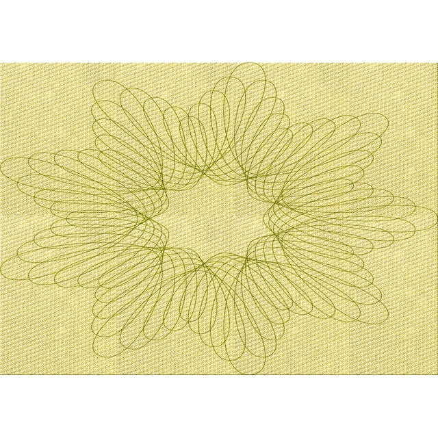 Ahgly Company Machine Washable Indoor Rectangle Transitional Sun Yellow Area Rugs, 7' x 10'