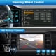 thumbnail image 4 of Double Din Car Stereo Compatible with Apple Carplay/Android Auto, 7 Inch Full HD Capacitive Touchscreen - Bluetooth, Backup Camera, Mirror Link, Steering Wheel, Subwoofer, USB/AUX, FM, Car Radio, 4 of 5
