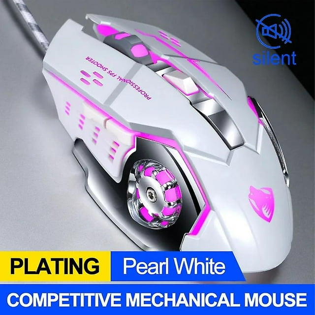 Souris de Jeu Pro Gamer 8d 3200dpi Réglable Filaire Optique Led Souris d'Ordinateur Câble Usb Souris Silencieuse pour Ordinateur Portable Pc Trackballs