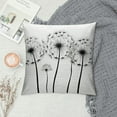 thumbnail image 2 of RUIYC Throw Pillow Cushion Cover, Monochrome Ball Flower Bouquet Composition, Decorative Square Accent Pillow Case, Grey White, 2 of 5
