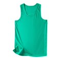 thumbnail image 6 of Women Summer Tops Women Sleeveless Summer Casual Tops O Neck Solid Color Casual Shirts Loose Fit Blouse Women's Shirts Sleeveless Tunic Loose Fit Tank Top Dresses for Clothes Woman Denim Mint Green XL, 6 of 7