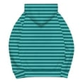 thumbnail image 4 of Htigea Striped Sweatshirt for Women Oversized Hooded Long Sleeve Casual Loose Fit Hoodies with Pocket Blue S, 4 of 4
