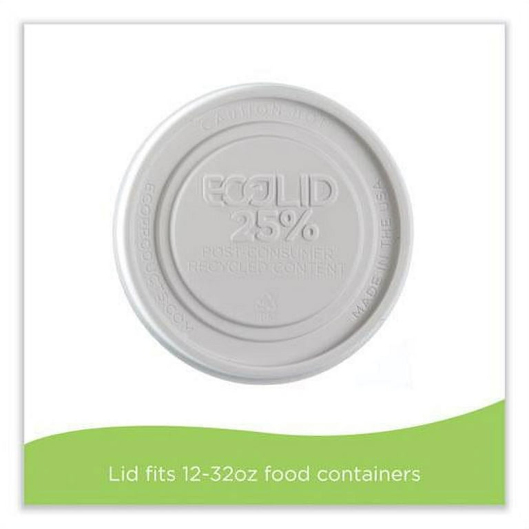 Evolution World EcoLid 25% Recycled Food Container Lid, Fits 12 to 32 oz Containers, White, Plastic, 500/Carton Evolution World EcoLid 25% Recycled Food Container Lid, Fits 12 to 32 oz Containers, White, Plastic, 500/Carton