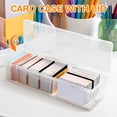 thumbnail image 2 of SHISUYAN Card Organizer Box With Dividers Playing Card Case Trading Card Organizer Playing Card Storage Sports Card Storage With Lid, 2 of 8