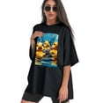 thumbnail image 3 of Plus Size Shirt for Women Black Tops for Women Oversized Short Sleeves Shirt for Women Duck T Shirt Crewneck Shirt for Women L, 3 of 5