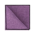 thumbnail image 4 of INSPIRE CHIC Men's Pocket Square Linen Textured Solid Color Woven Handkerchiefs with Trim Purple One Size, 4 of 4