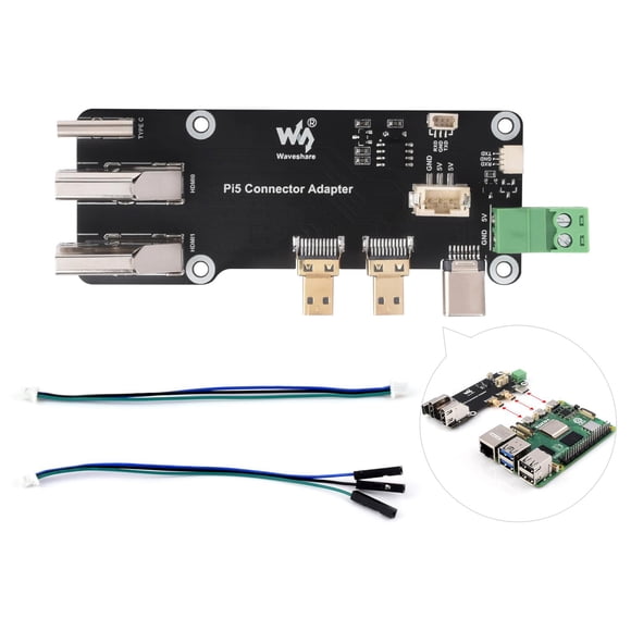 Adaptador Waveshare Micro HDMI a HDMI para Raspberry Pi 5/4B