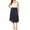 Navy, variant on Women's Plus Size A-Line Flared Midi Skirt - Casual Solid with Elastic Band