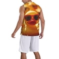 thumbnail image 2 of Pofeuu Sunglasses Yellow Duck Print Basketball Jersey, Shirts for Men Youth Basketball Jersey Crew Neck-Small, 2 of 6