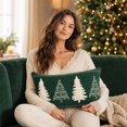thumbnail image 7 of Btomtd Velvet Throw Pillow Cover 12 x 20 Inch, Christmas Embroidered Pillow Cases, Holiday Decorative Cushion Cover for Xmas Sofa Couch, B, 7 of 7