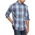 thumbnail image 1 of Weatherproof Mens Plaid Fannel Button Up Shirt, Blue, XXX-Large, 1 of 1