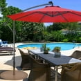 thumbnail image 3 of Patiojoy Base de Parasol de Marché pour Patio 59 Lb Support de Parasol Rond Robuste avec 3 Adaptateurs Brun, 3 of 6