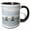 Black/White, variant on 3drose, Usa, Alaska, Artic Nwr, Polar Bear Cubs in Slushy Waters., 11oz Two-tone Red Mug