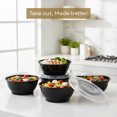 thumbnail image 4 of Microwaveable Noodle Bowl with Lid, Black, 42oz, 4 of 8