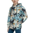 thumbnail image 2 of Kdxio Butterflys Pattern Boys Athletic Unisex Boys Girls Hoodie with Pocket Sweatshirts-Large, 2 of 6