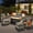 Dark Gray, variant on Ovios 9 Pieces Outdoor Patio Sectional Furniture with 54" Gas Propane Fire Pit Table All-Weather Rattan Wicker Conversation Set with Swivel Glider Rocking Chair for Backyard