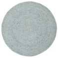 thumbnail image 2 of SAFAVIEH Braided Ronan Solid Reversible Area Rug, Turquoise, 3' x 3' Round, 2 of 11