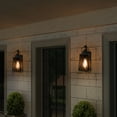 thumbnail image 5 of LNC 1-Light Black Farmhouse Outdoor Lantern Wall Sconce, 6" L x 12.75" H x 5.5" W, 5 of 16